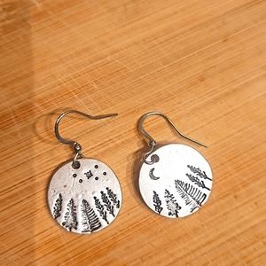 Forest Night pendant earrings